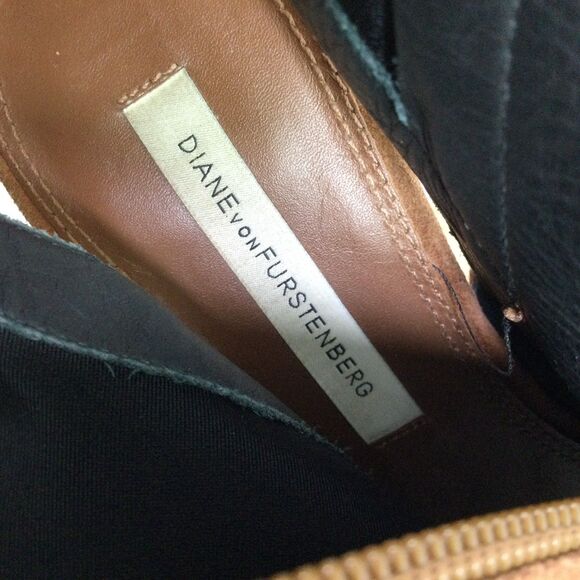 Diane von Furstenberg Womens Suede Open Toe Dress Bootie Brown Size US 8M - Picture 12 of 12